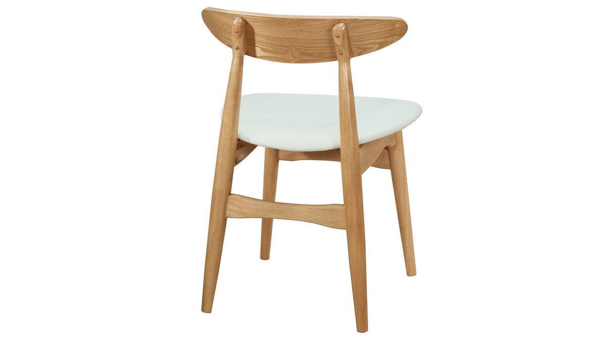 Stühle skandinavisch helles Holz Weiß (2er-Set) WALFORD