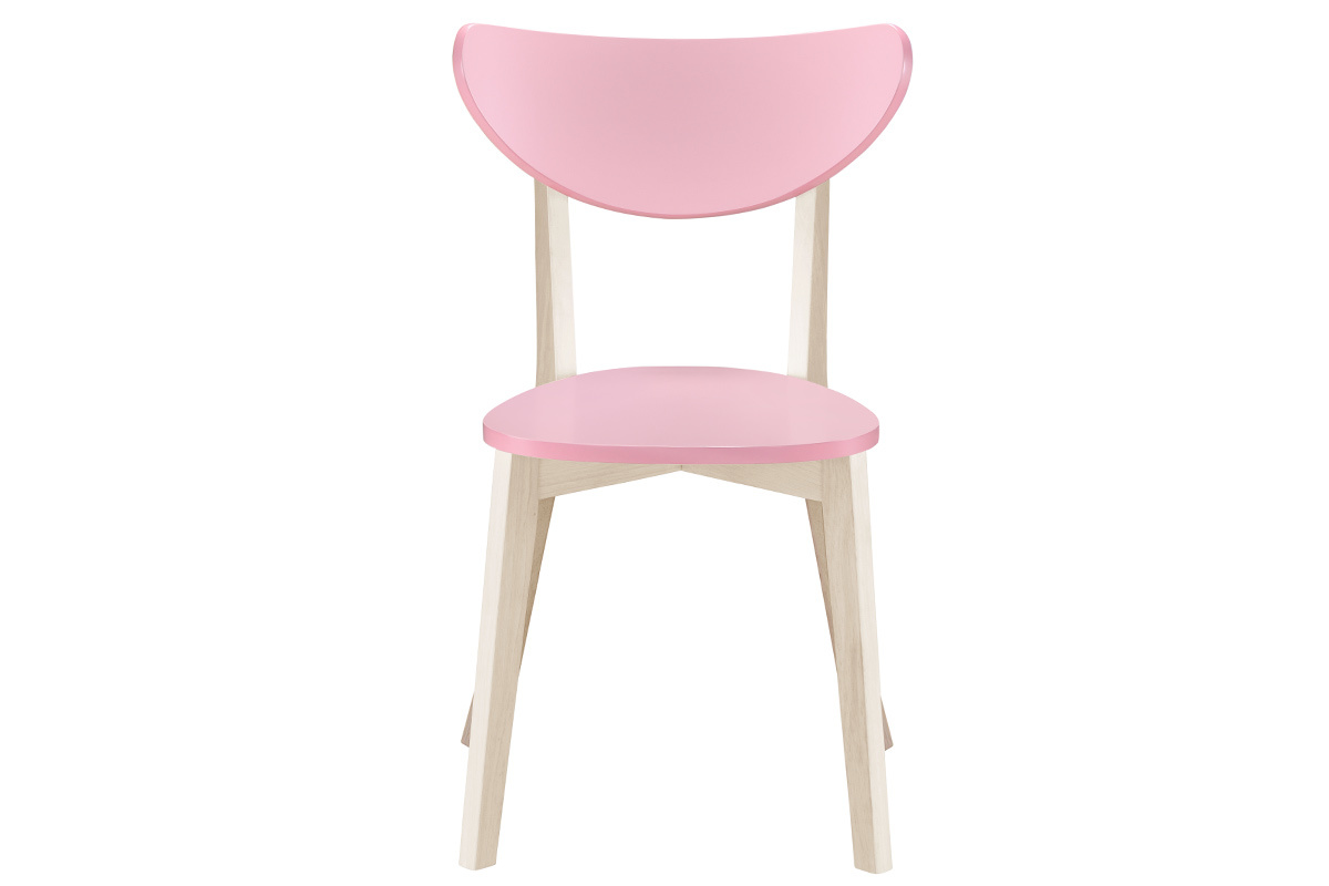 St�hle skandinavisch Rosa und helles Holz (2er-Set) LEENA