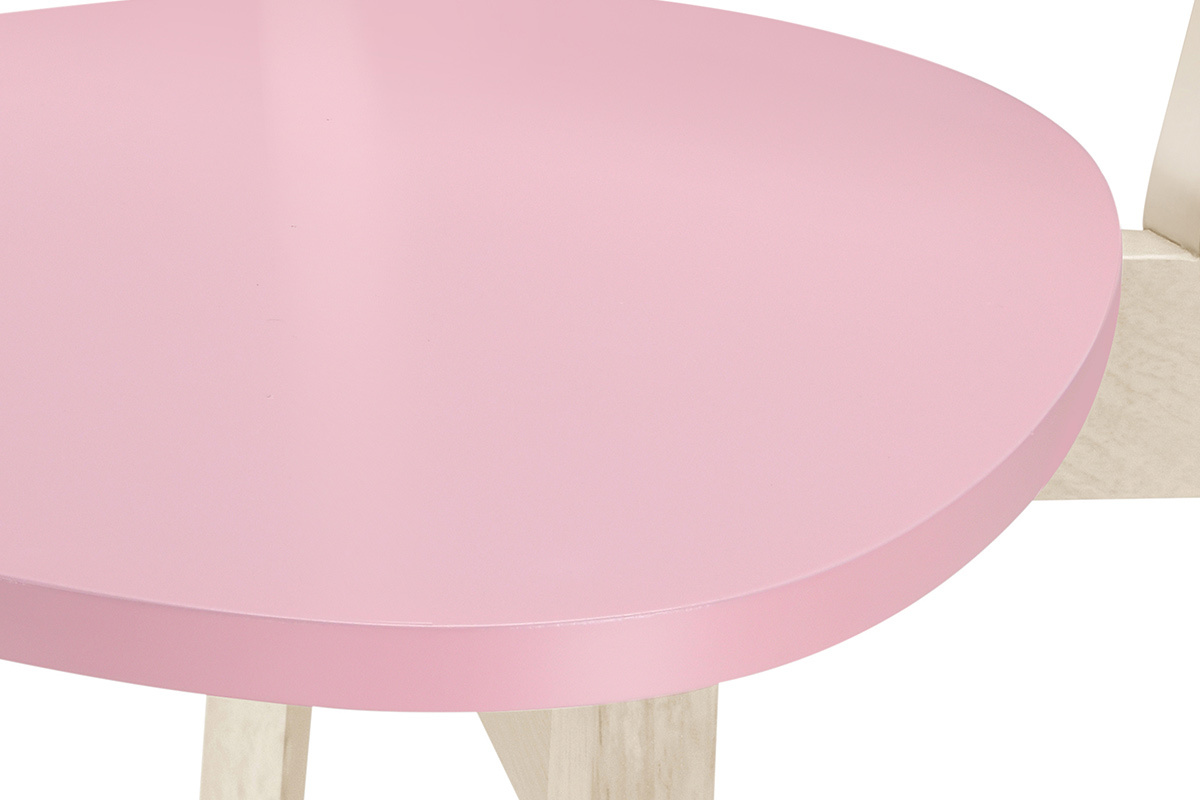 St�hle skandinavisch Rosa und helles Holz (2er-Set) LEENA