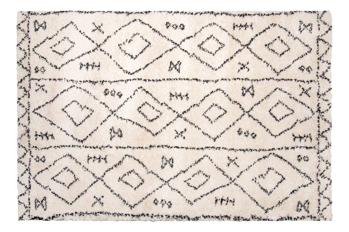 Teppich Altwei� mit Mustern Polypropylen 160x230 GRAPHIK