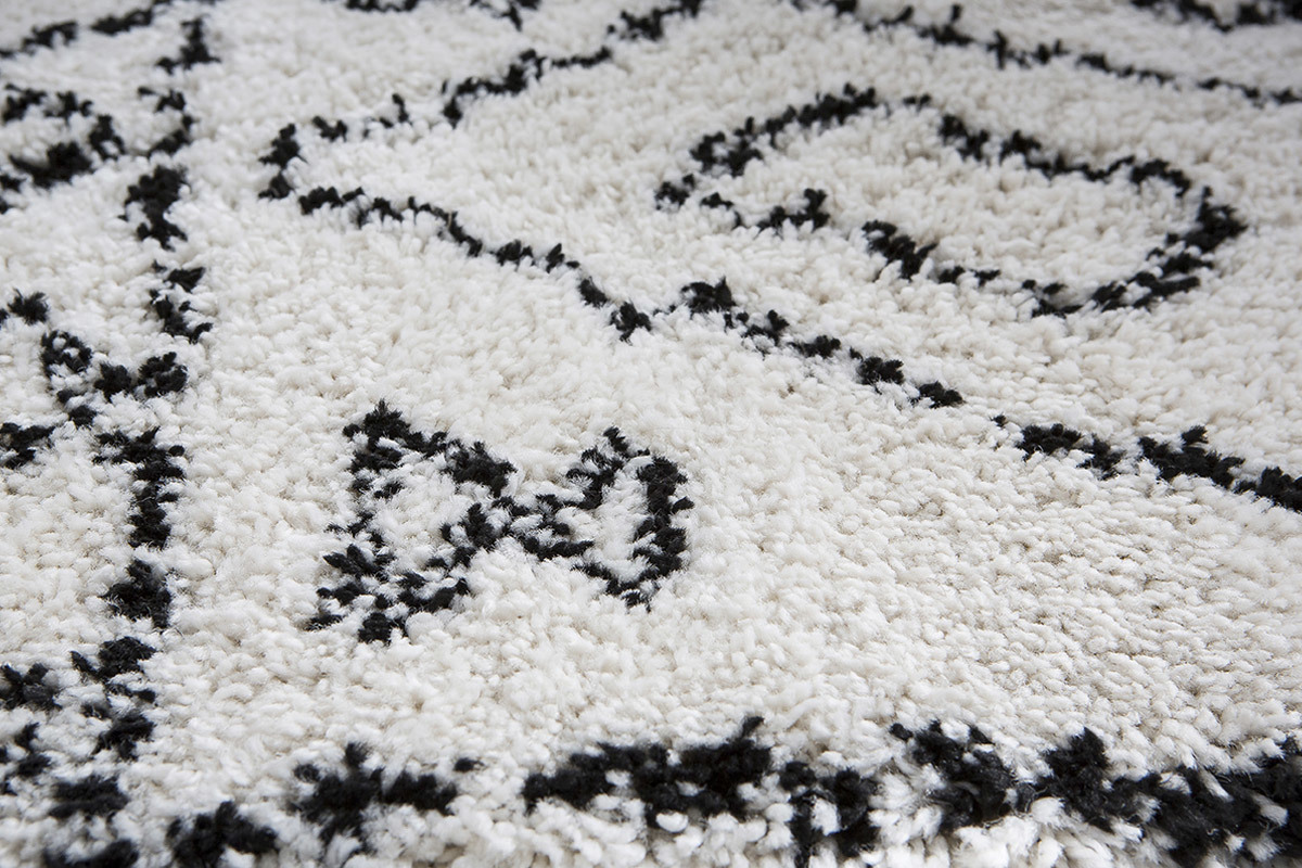 Teppich Altwei� mit Mustern Polypropylen 160x230 GRAPHIK