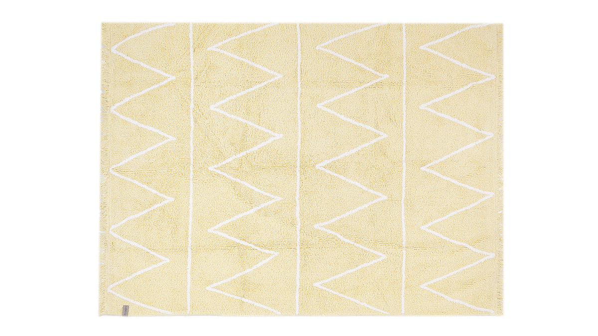 Teppich Baumwolle 120 x120 cm Gelb ALISHIA
