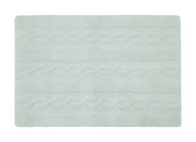 Teppich Baumwolle 120 x120 cm Minzgr&uuml;n INES