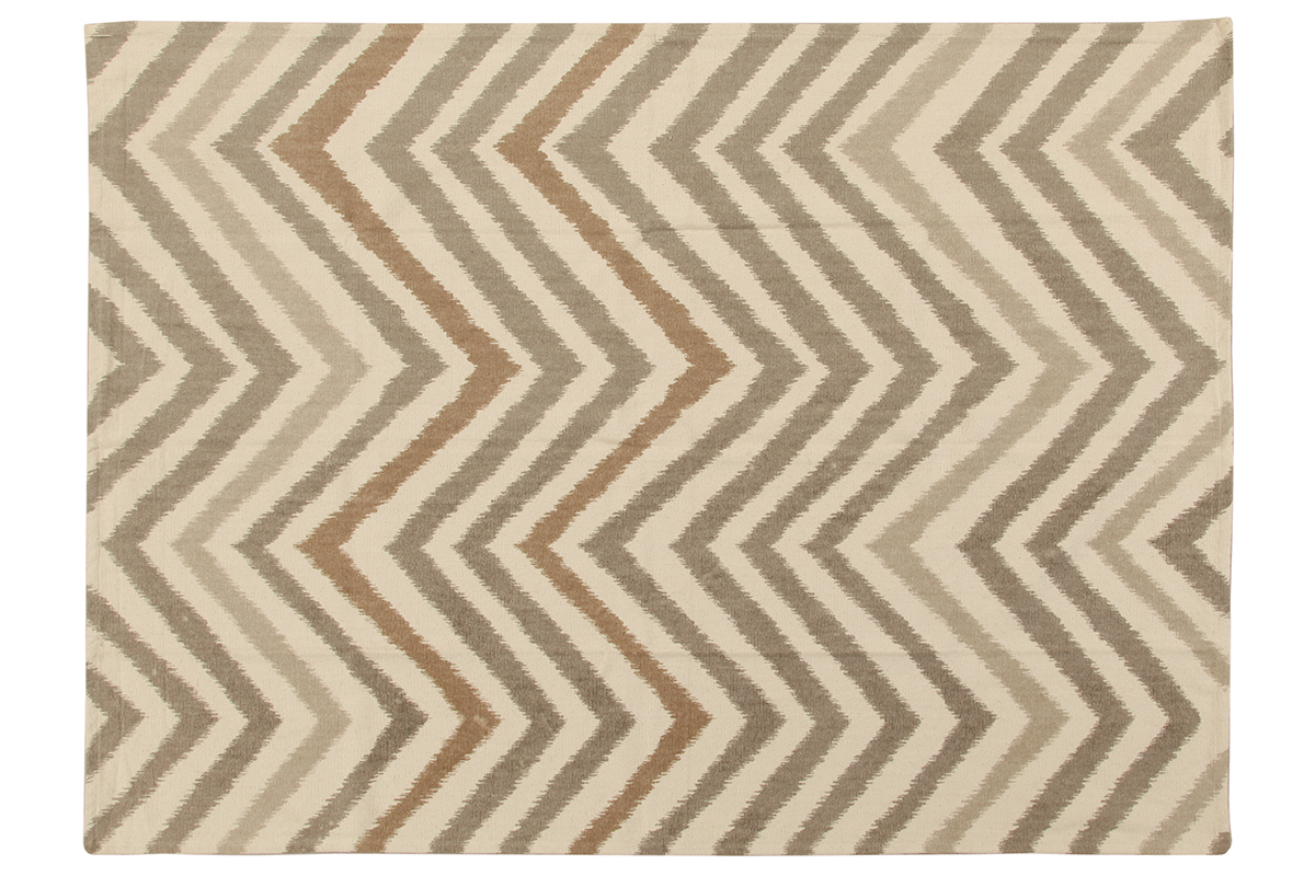 Teppich Beige gemustert 140 x 200 cm ZIGZAG
