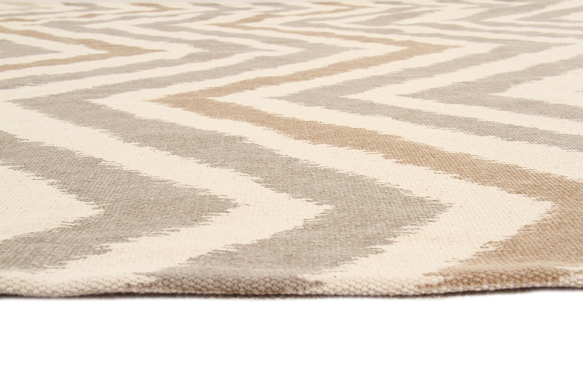 Teppich Beige gemustert 140 x 200 cm ZIGZAG