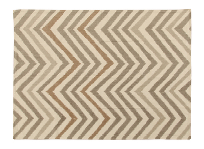 Teppich Beige gemustert 140 x 200 cm ZIGZAG - Teppich Beige gemustert 140 x 200 cm ZIGZAG