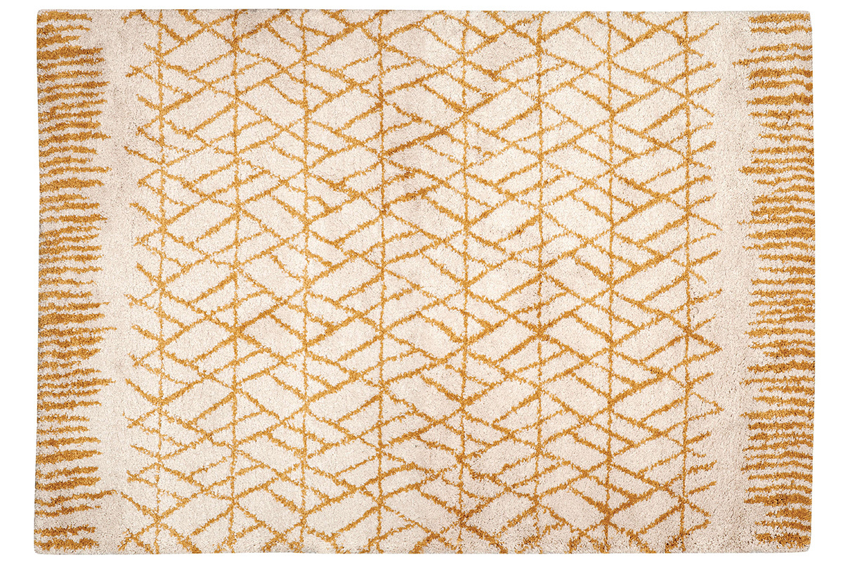 Teppich Beige und Gelb 160 x 230 cm PALMERAIE