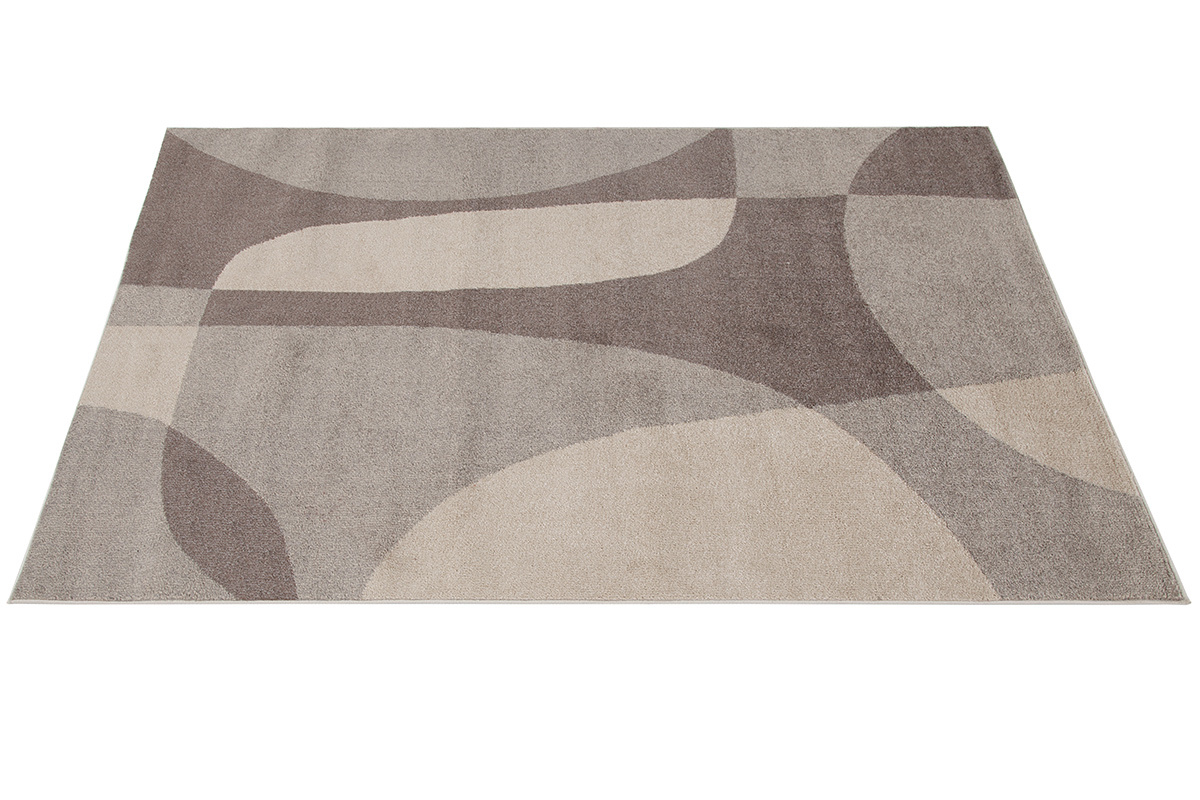 Teppich beige und grau mit grafischem Muster 200 x 290 cm ARID