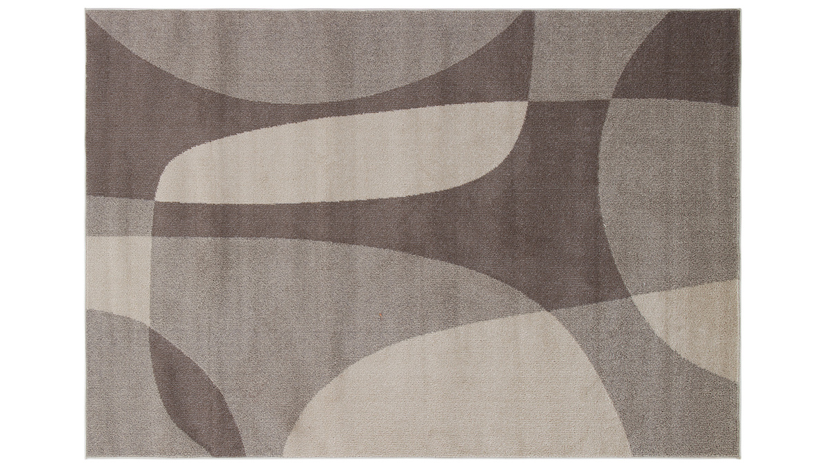 Teppich beige und grau mit grafischem Muster 200 x 290 cm ARID