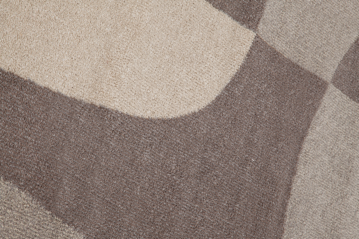 Teppich beige und grau mit grafischem Muster 200 x 290 cm ARID