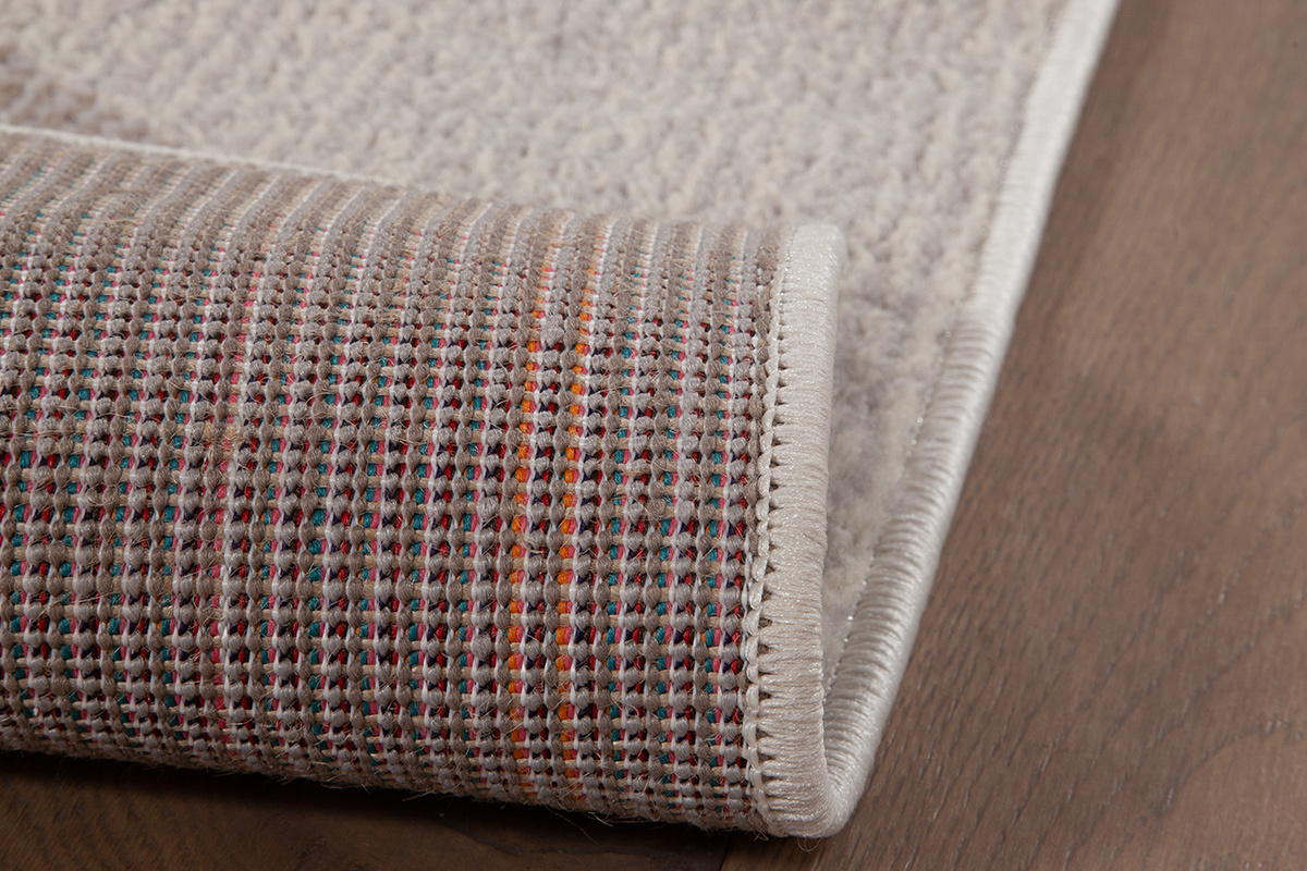 Teppich beige und grau mit grafischem Muster 200 x 290 cm ARID
