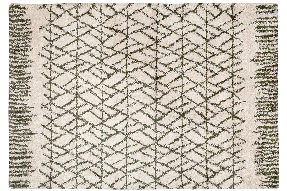Teppich Beige und Khaki 160 x 230 cm PALMERAIE