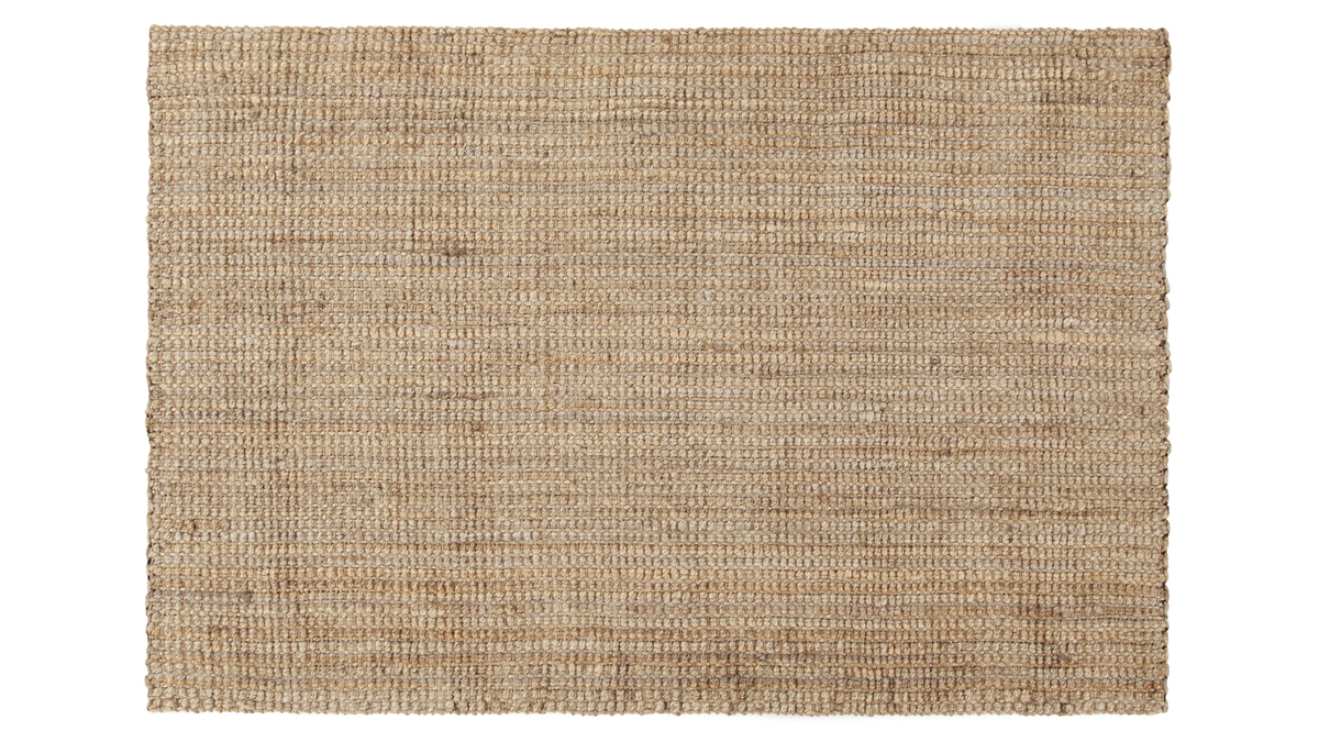 Teppich Bettvorleger aus Jute 60x120 cm naturfarben NOOR