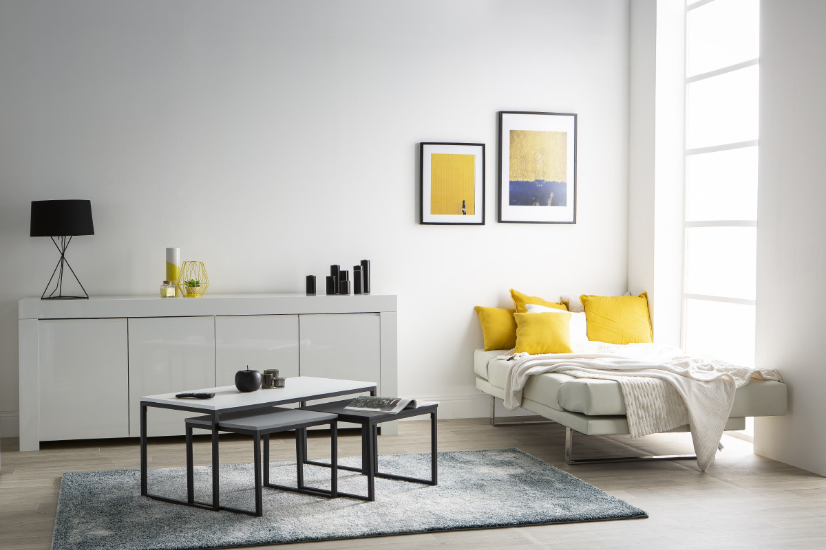 Teppich blau modern aus Polypropylen 160x230cm CHLOE