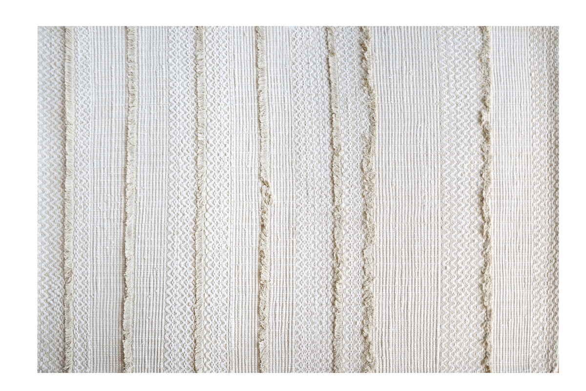 Teppich Elfenbeinfarben Baumwolle 120x180cm HYGGE