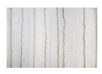 Teppich Elfenbeinfarben Baumwolle 160 x 230 cm HYGGE