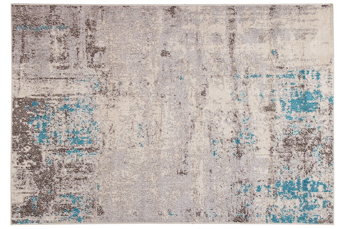 Teppich Elfenbeinfarben und blau 200x 290 cm CAPS