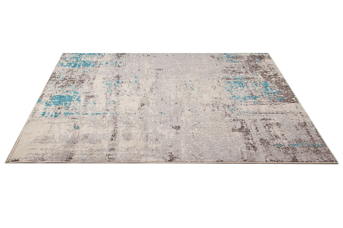 Teppich Elfenbeinfarben und blau 200x 290 cm CAPS