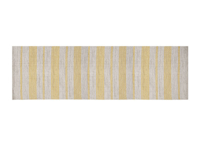Teppich Flur aus Baumwolle in Gelb und Beige 60x200 cm CABOURG