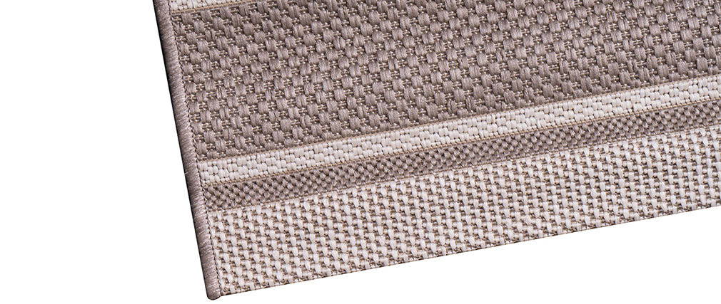 Teppich für den Außenbereich Beige gestreift 120 x 170 cm Teppich für den Außenbereich Beige gestreift 120 x 170 cm