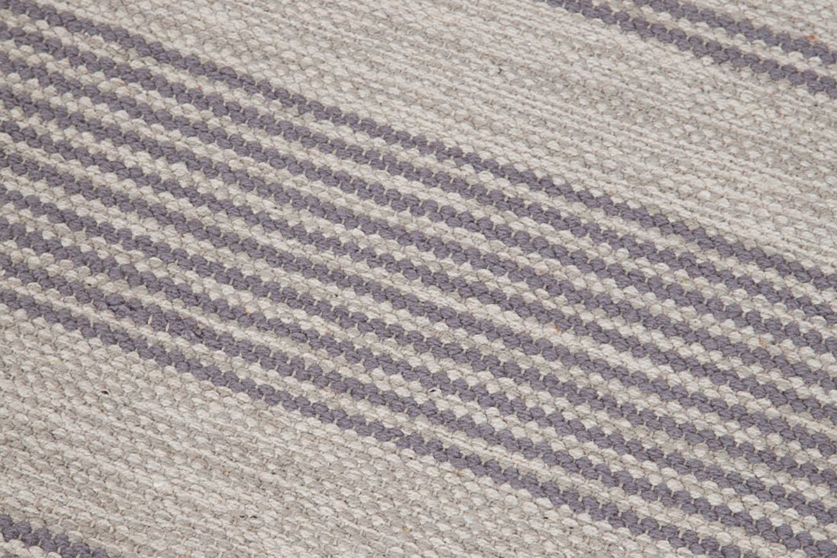 Teppich fr Flur aus Baumwolle in Grau und Beige 60x200 cm CABOURG