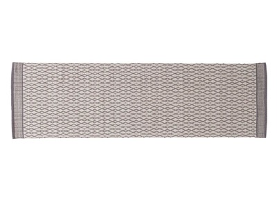 Teppich für Flur aus Baumwolle in Grau und Beige 60x200 cm TUDY