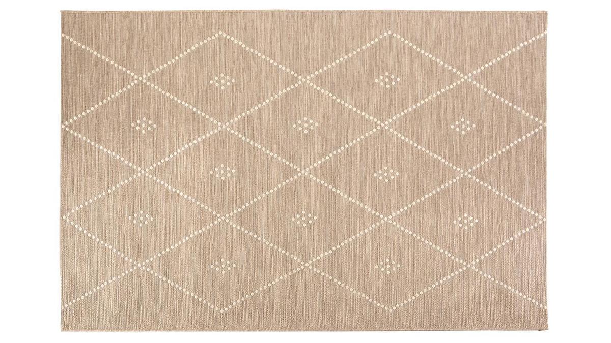 Teppich fr Innen- und Auenbereiche oder Bettvorleger naturfarben 60x110 cm ASMA