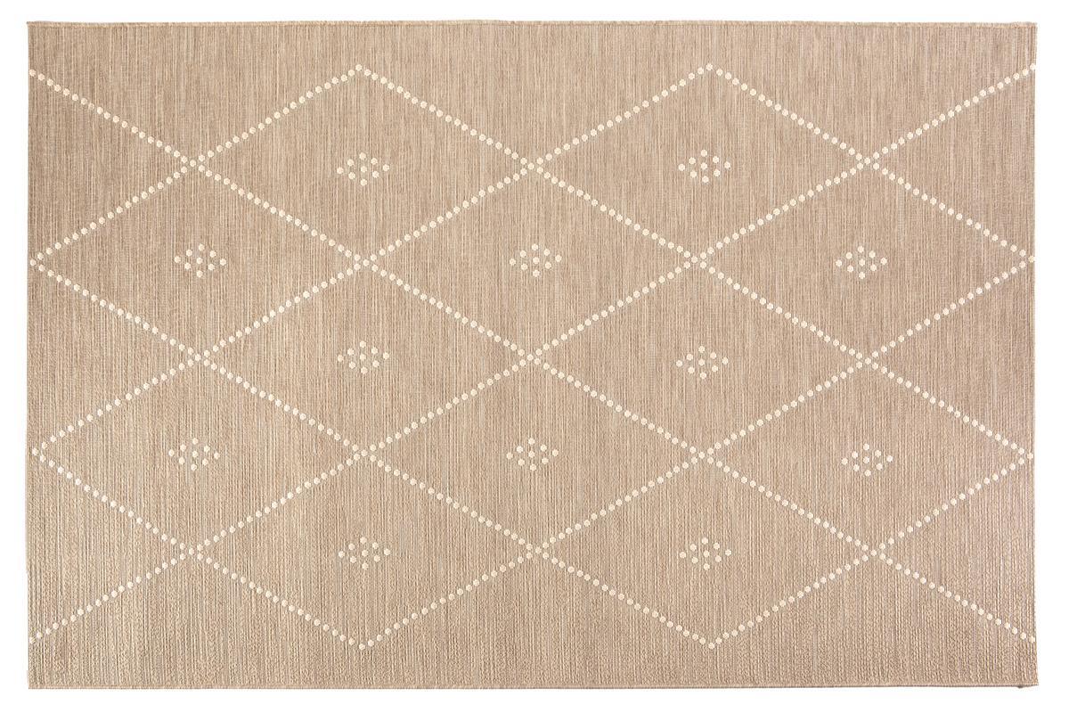 Teppich fr Innen- und Auenbereiche oder Bettvorleger naturfarben 60x110 cm ASMA