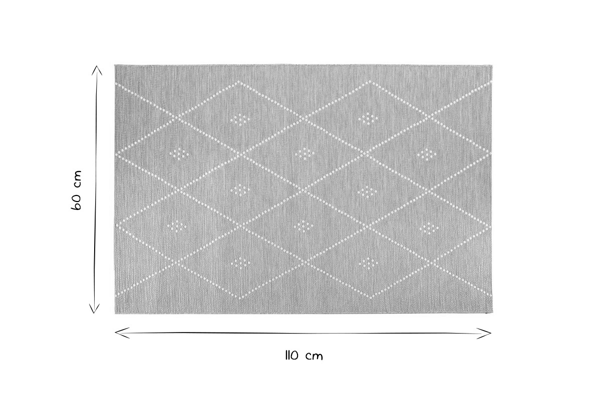 Teppich fr Innen- und Auenbereiche oder Bettvorleger naturfarben 60x110 cm ASMA
