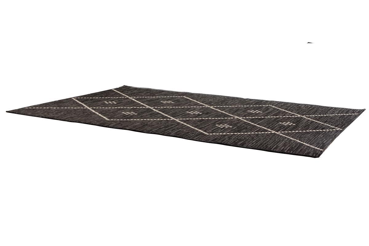 Teppich fr Innen- und Auenbereiche oder Bettvorleger schwarz/wei 60x110 cm ASMA