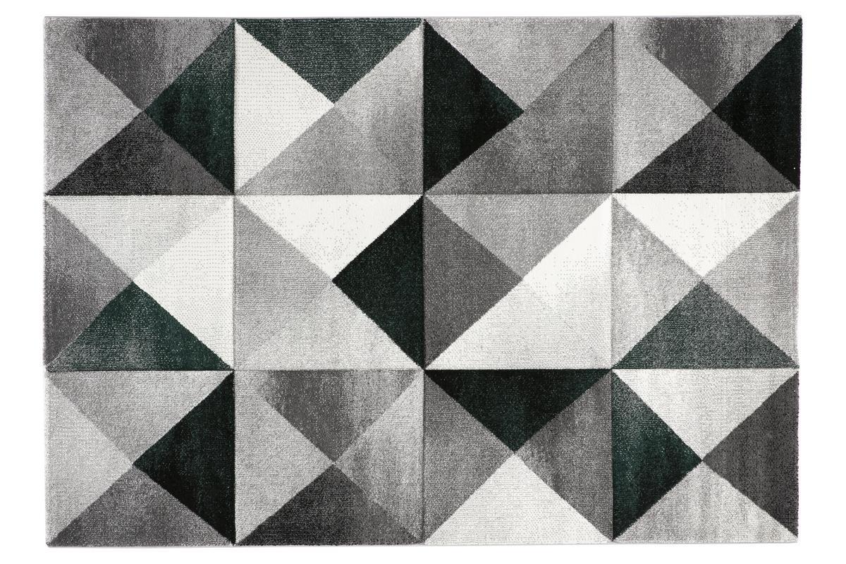 Teppich grafisches Muster grn und grau 160 x 230 cm CHROMA