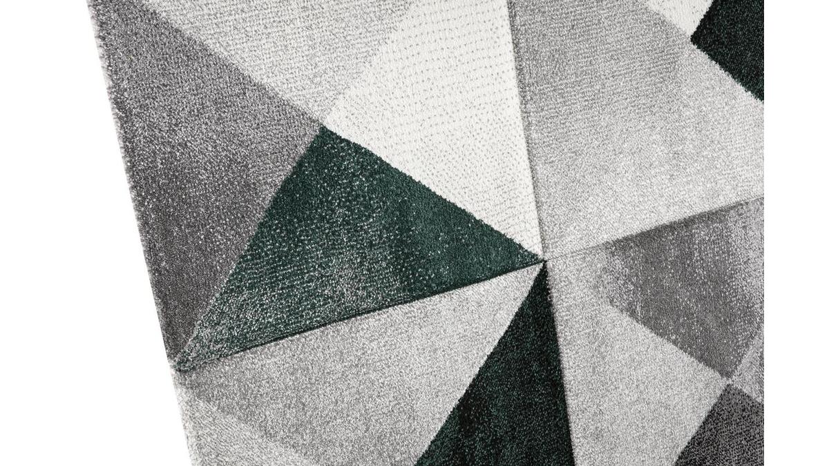 Teppich grafisches Muster grün und grau 160 x 230 cm CHROMA