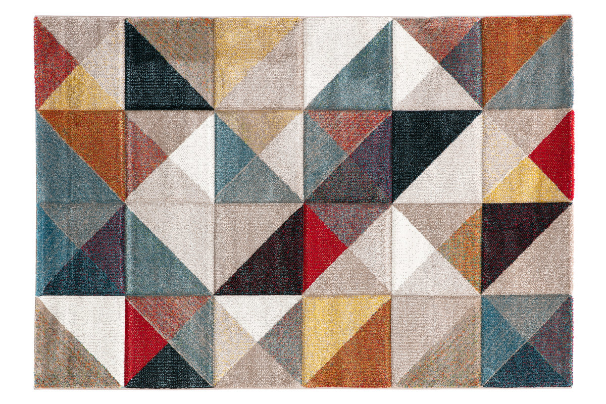 Teppich grafisches Muster mehrfarbig 160 x 230 cm CHROMA