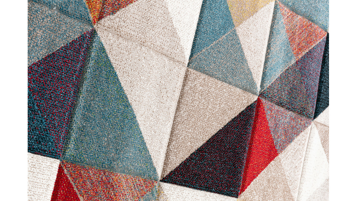 Teppich grafisches Muster mehrfarbig 160 x 230 cm CHROMA