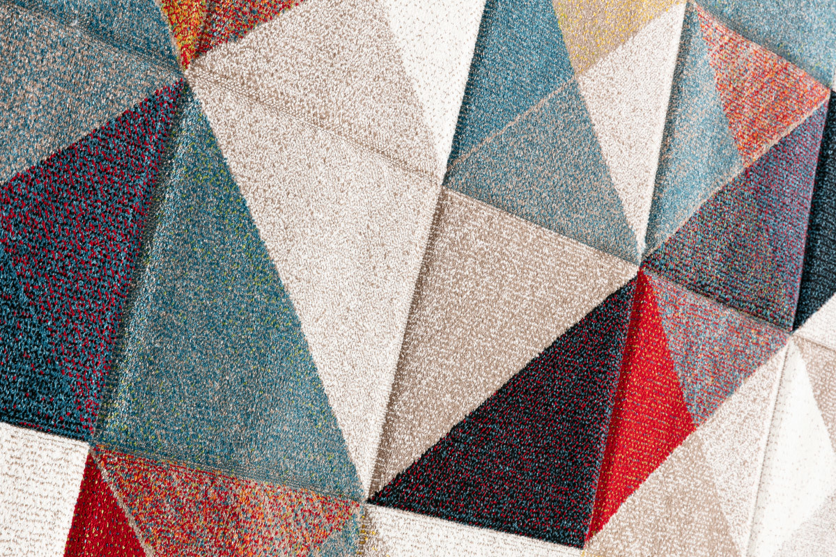Teppich grafisches Muster mehrfarbig 160 x 230 cm CHROMA