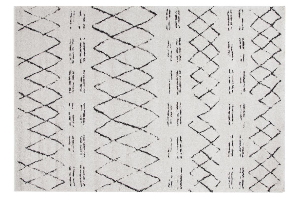 Teppich im Berber-Stil schwarz und ecru 160 x 230 cm AURES