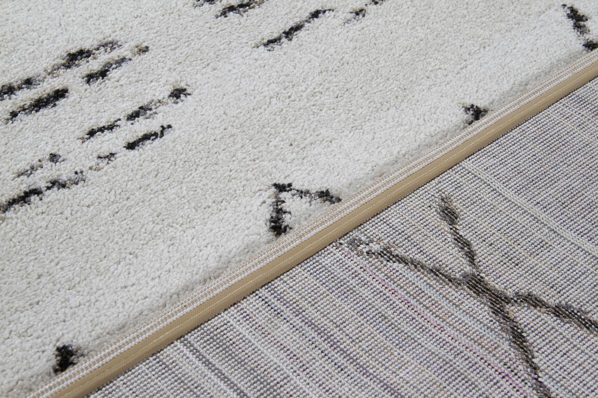 Teppich im Berber-Stil schwarz und ecru 160 x 230 cm AURES