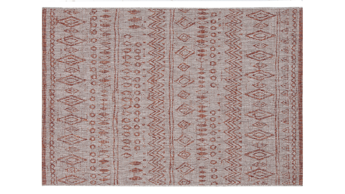 Teppich im Berberstil grau und rot 160x230 cm MEA