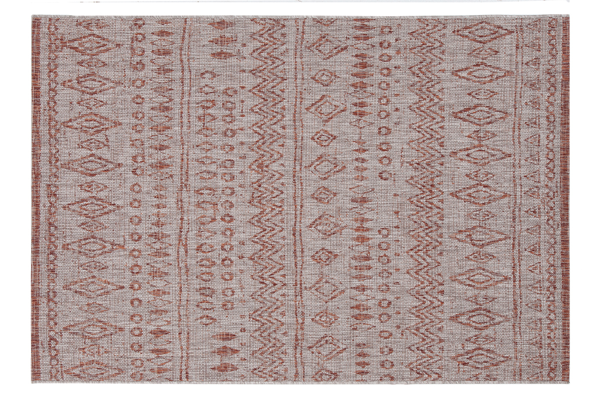 Teppich im Berberstil grau und rot 160x230 cm MEA