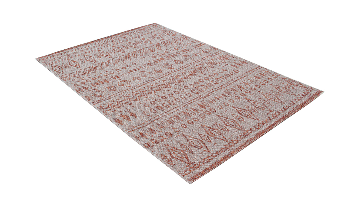 Teppich im Berberstil grau und rot 160x230 cm MEA