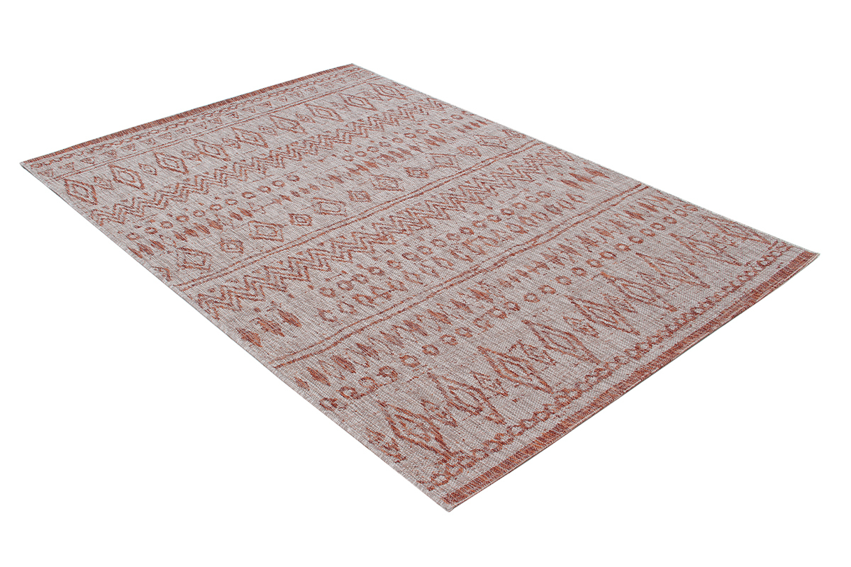 Teppich im Berberstil grau und rot 160x230 cm MEA