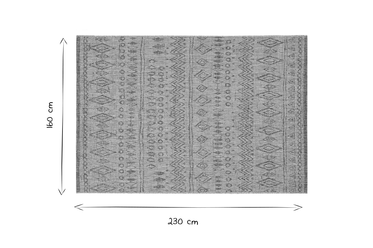 Teppich im Berberstil grau und rot 160x230 cm MEA