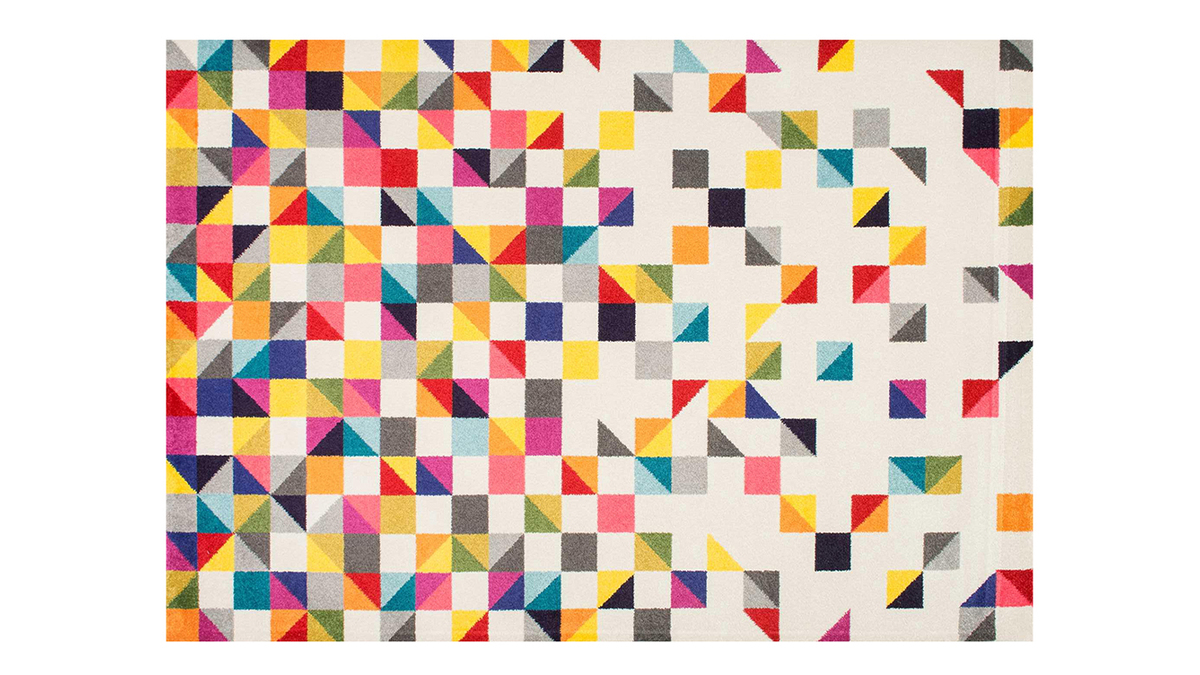 Teppich mehrfarbig grafisches Muster 160 x 230 cm RUBIKS
