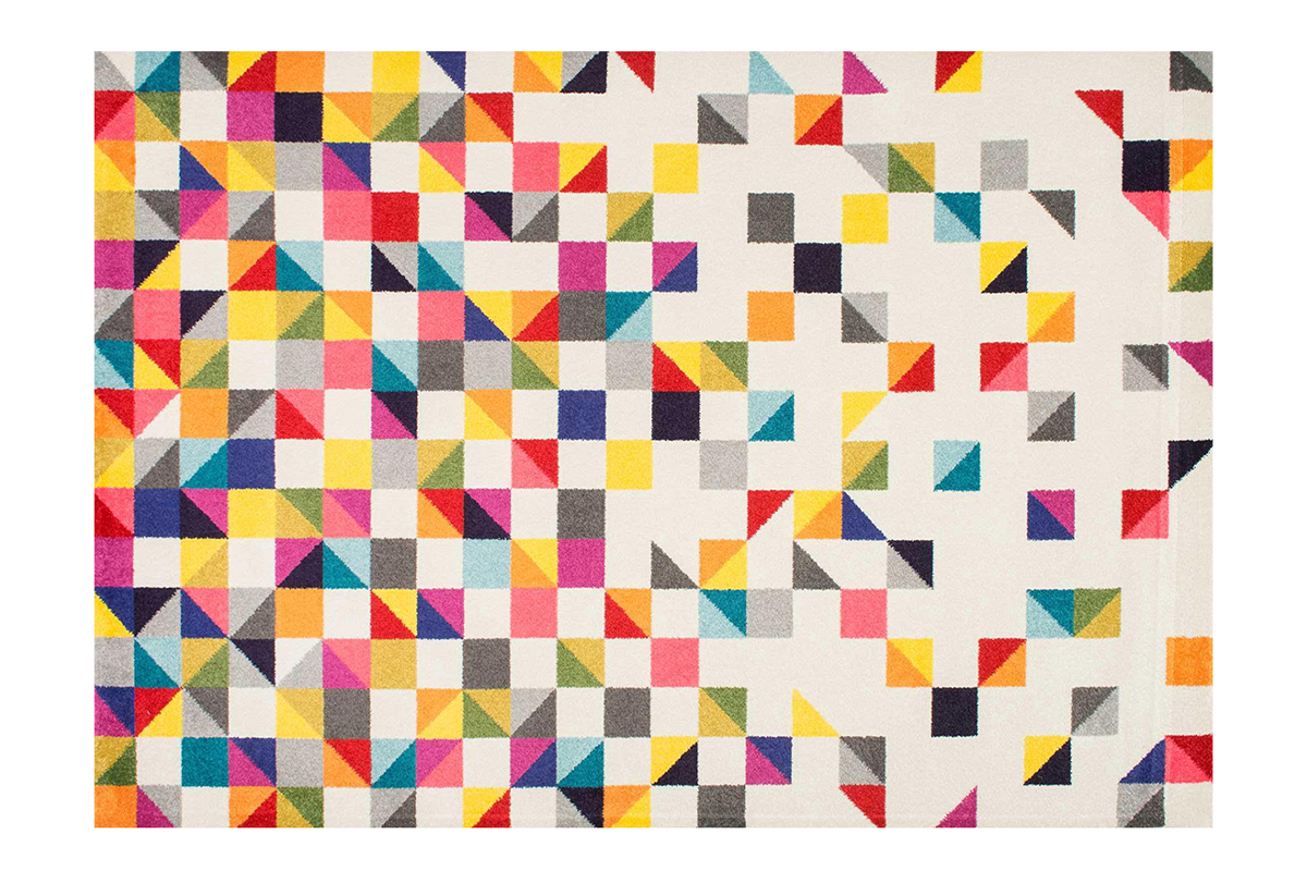 Teppich mehrfarbig grafisches Muster 160 x 230 cm RUBIKS