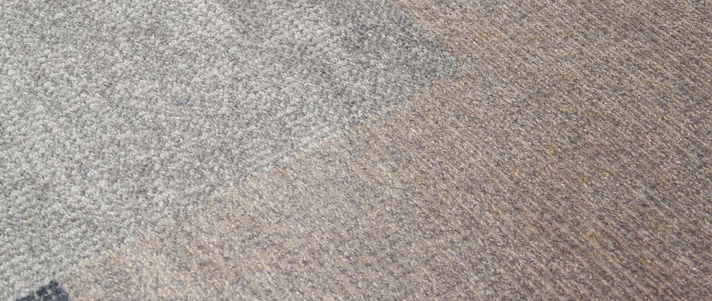 Teppich mit grafischem Muster in Grau, Beige und Taupe 160 x 230 cm KAPUA