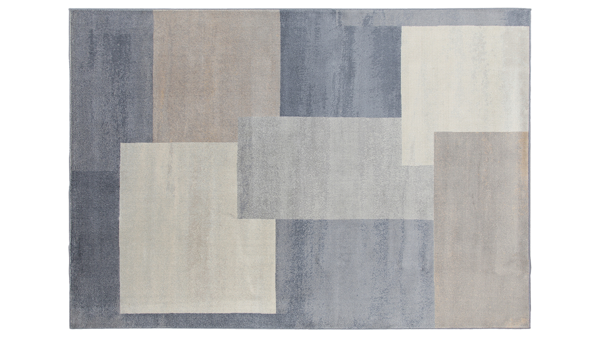 Teppich mit grafischem Muster in Grau, Beige und Taupe 160 x 230 cm KAPUA