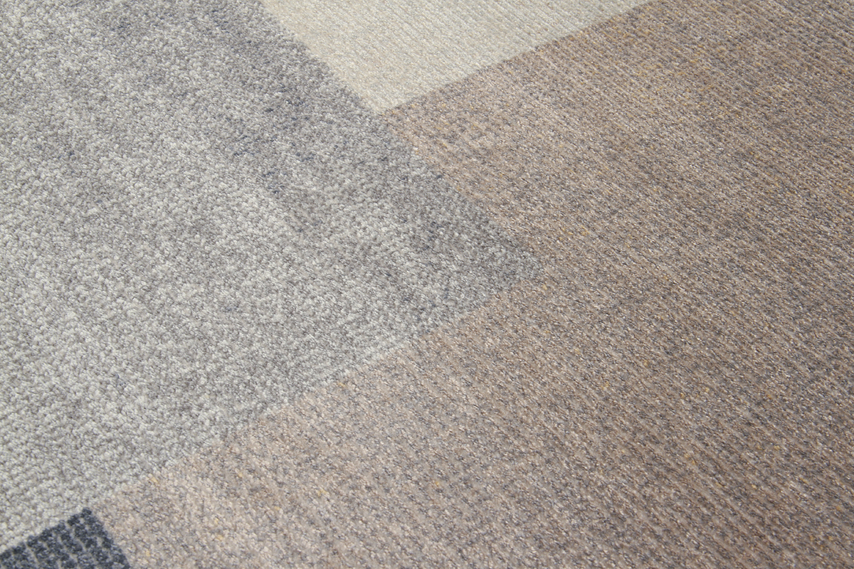 Teppich mit grafischem Muster in Grau, Beige und Taupe 160 x 230 cm KAPUA