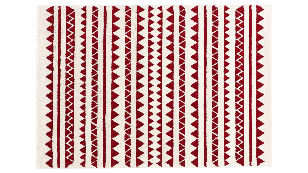 Teppich mit grafischen Motiven Rot 120 x 170 cm TAYA