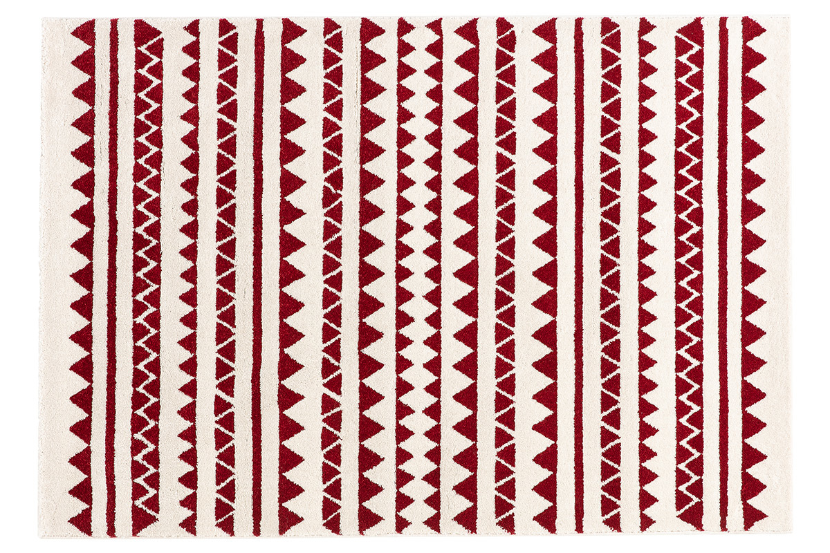 Teppich mit grafischen Motiven Rot 120 x 170 cm TAYA
