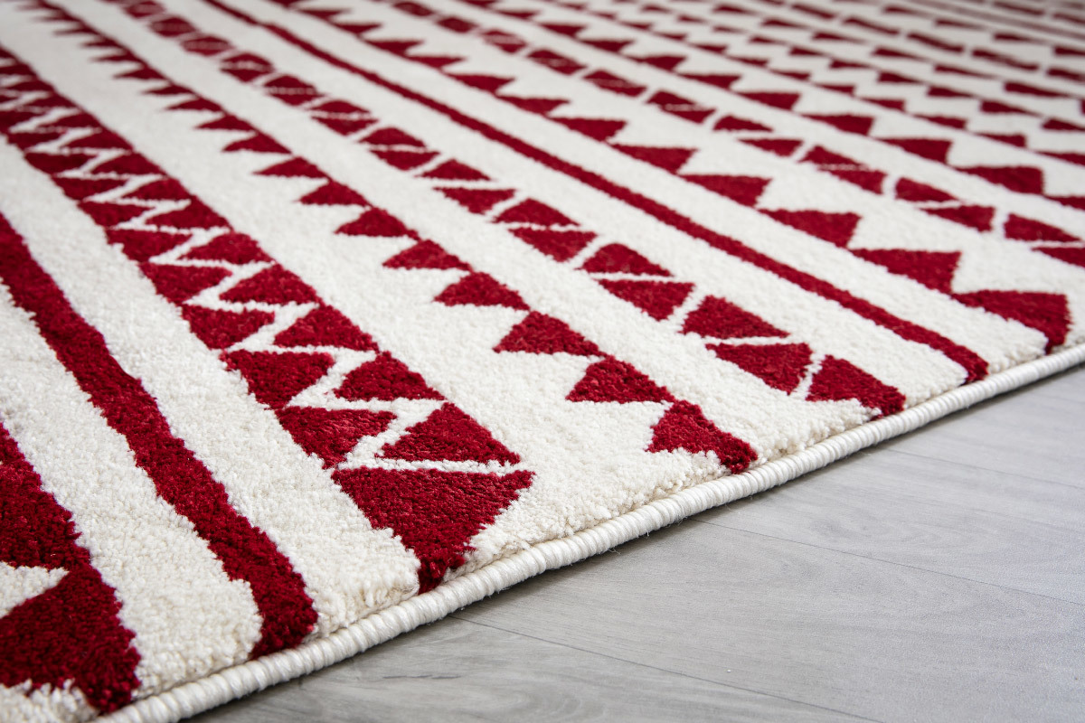 Teppich mit grafischen Motiven Rot 120 x 170 cm TAYA